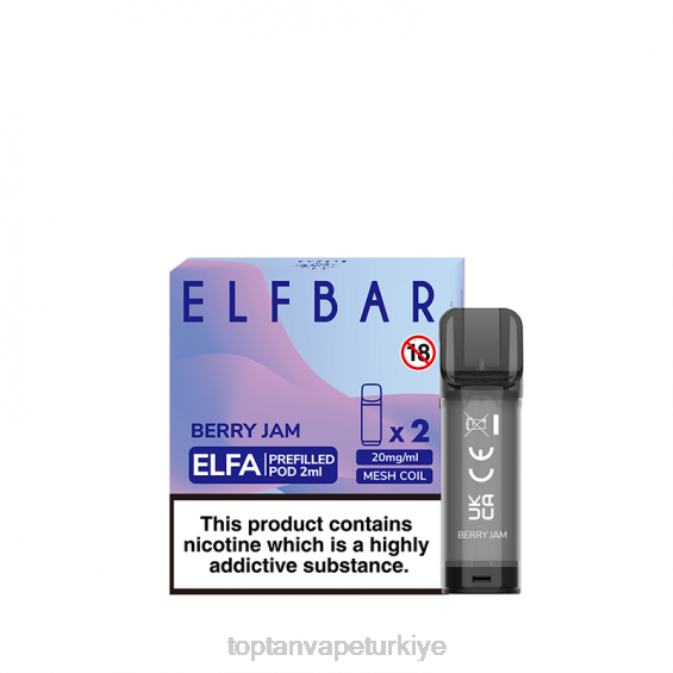 elektronik sigara toptan - meyve reçeli 86VR341 ELFBAR Elfa önceden doldurulmuş kapsül - 2ml - 20mg (2 paket)