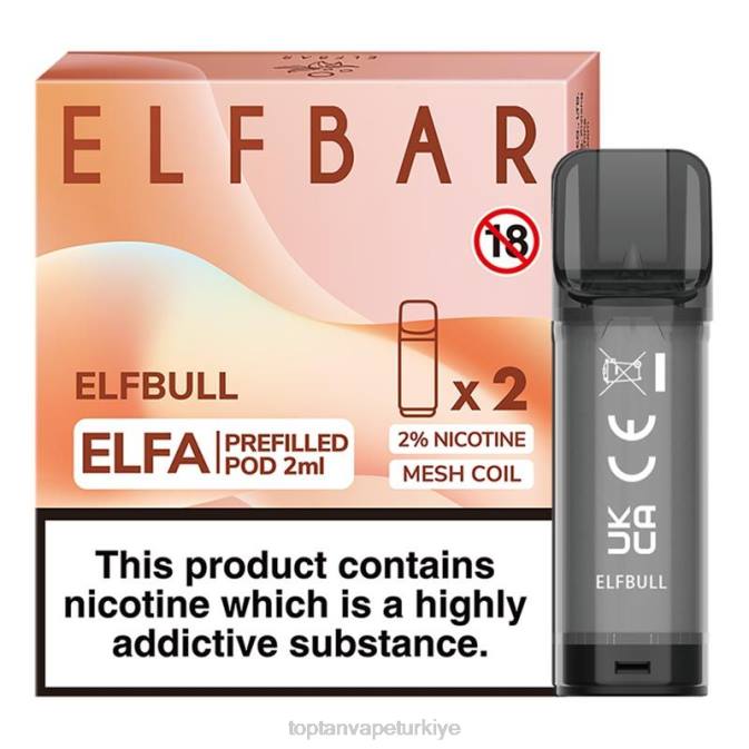 toptan Vape Türkiye - elfbull 86VR335 ELFBAR Elfa önceden doldurulmuş kapsül - 2ml - 20mg (2 paket)