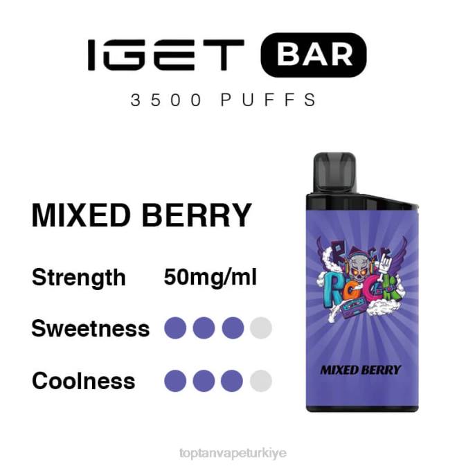 toptan Vape - karışık çilek 86VR94 IGET BAR 3500 %5 nikotin