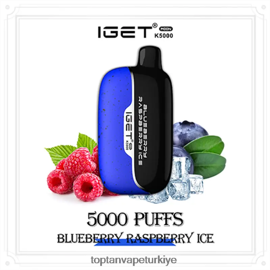 Vape Toptan Satış V02JDP3 yaban mersini ahududu buz IGET Moon k5000