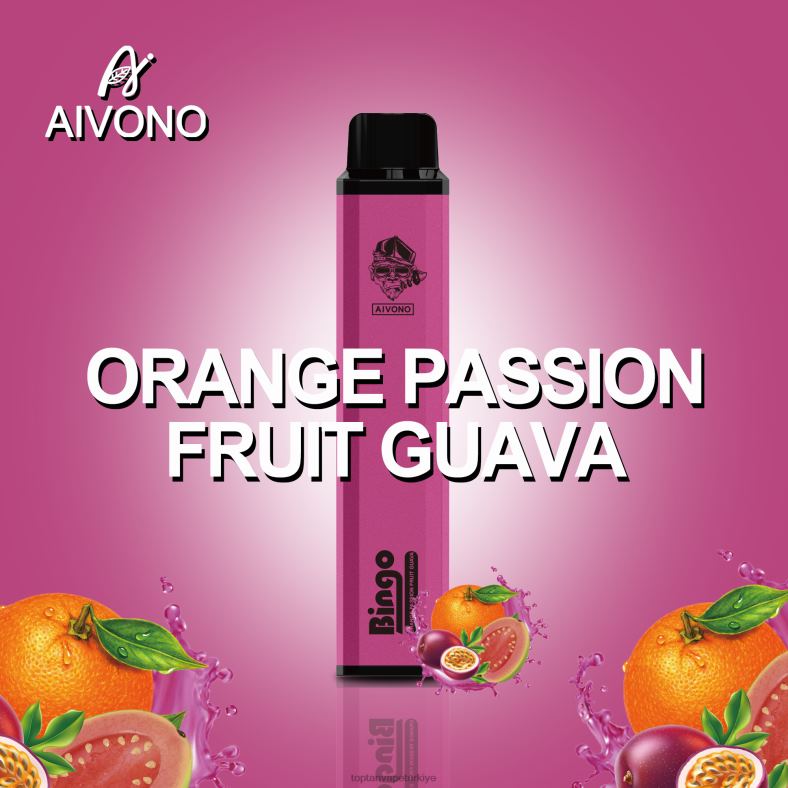 Aivono AIM BINGO 4000 turuncu çarkıfelek meyvesi guava - 8826J132 Toptan Vape