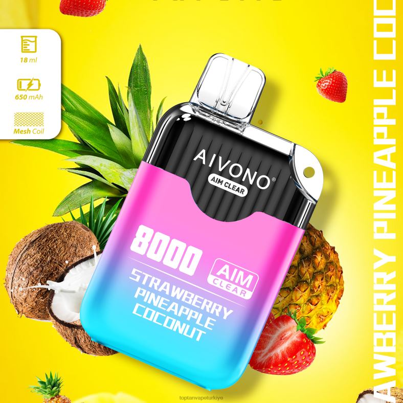 çilek ananas hindistan cevizi
