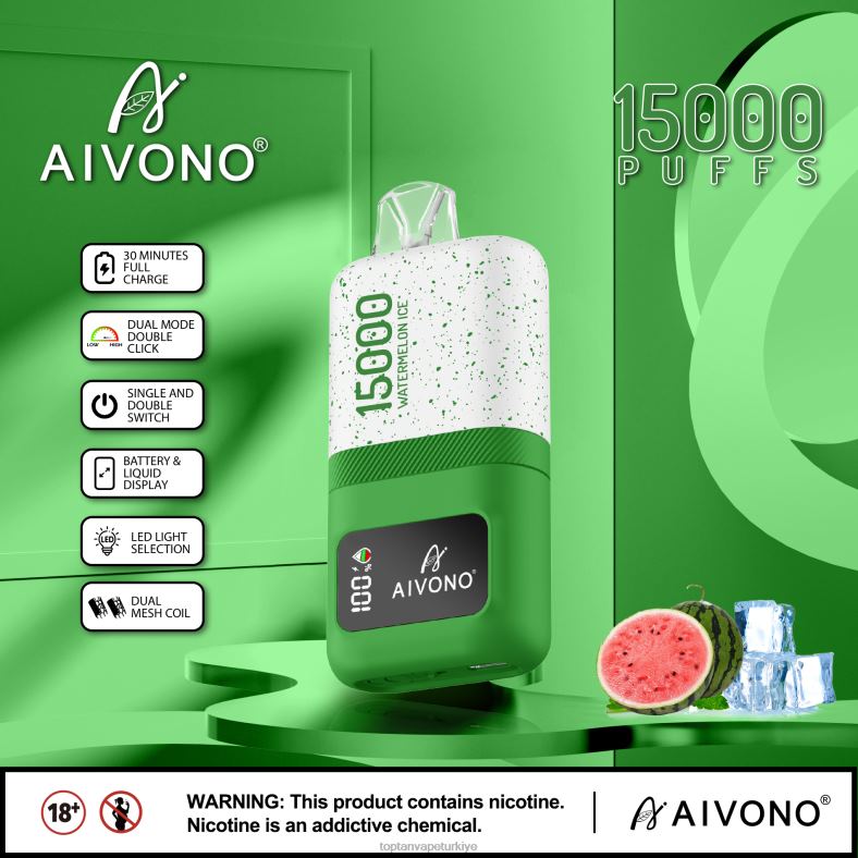 Aivono AIM magic 15000 karpuz buzu - 8826J70 Türkiye'De Vape