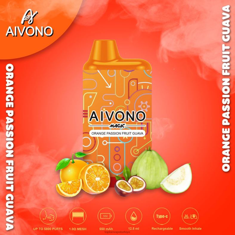 turuncu çarkıfelek meyvesi guava
