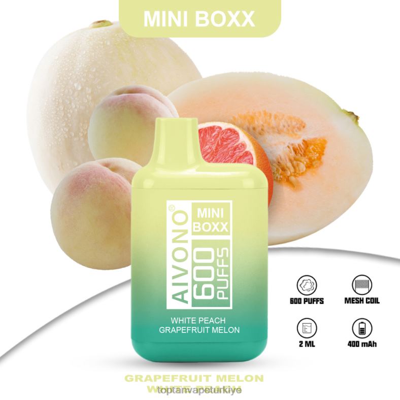 Aivono AIM MINI BOXX 600 beyaz şeftali greyfurt kavun - 8826J241 Toptan Vape Türkiye
