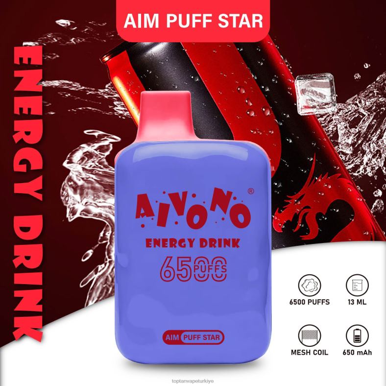 Aivono AIM PUFF STAR 6500 enerji içeceği - 8826J293 Vape Türkiye Satış