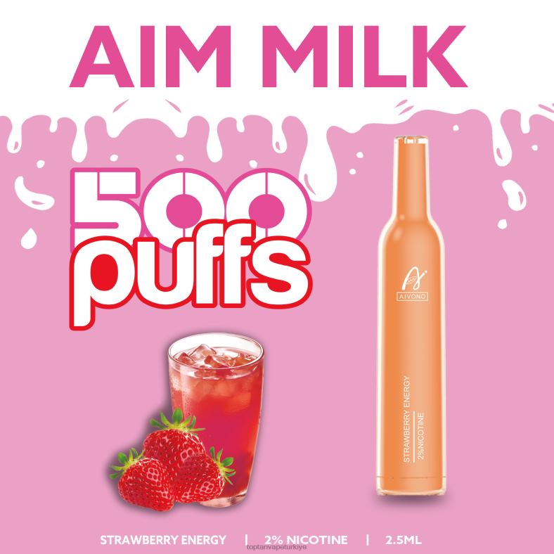 Aivono AIM MILK 500 çilek enerjisi - 8826J266 Elektronik Sigara Toptan Satış