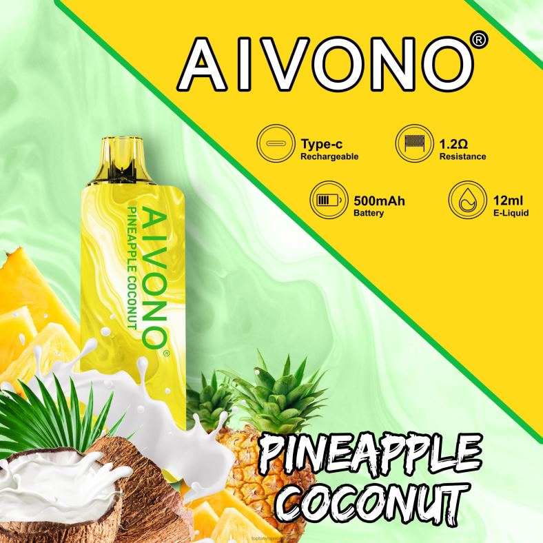 Aivono AIM GUN 7000 ananas hindistan cevizi - 8826J106 Elektronik Sigara Toptan Satış