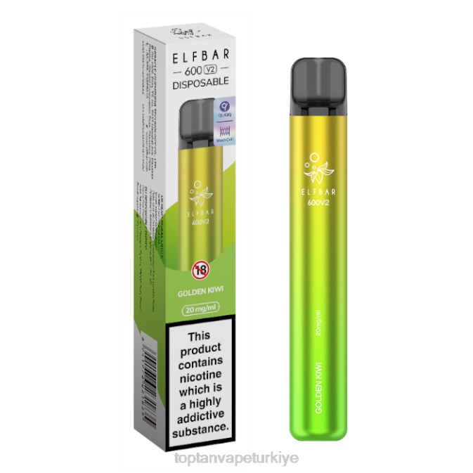 elektronik sigara toptan satış - altın kivi 86VR283 ELFBAR 600V2 20mg