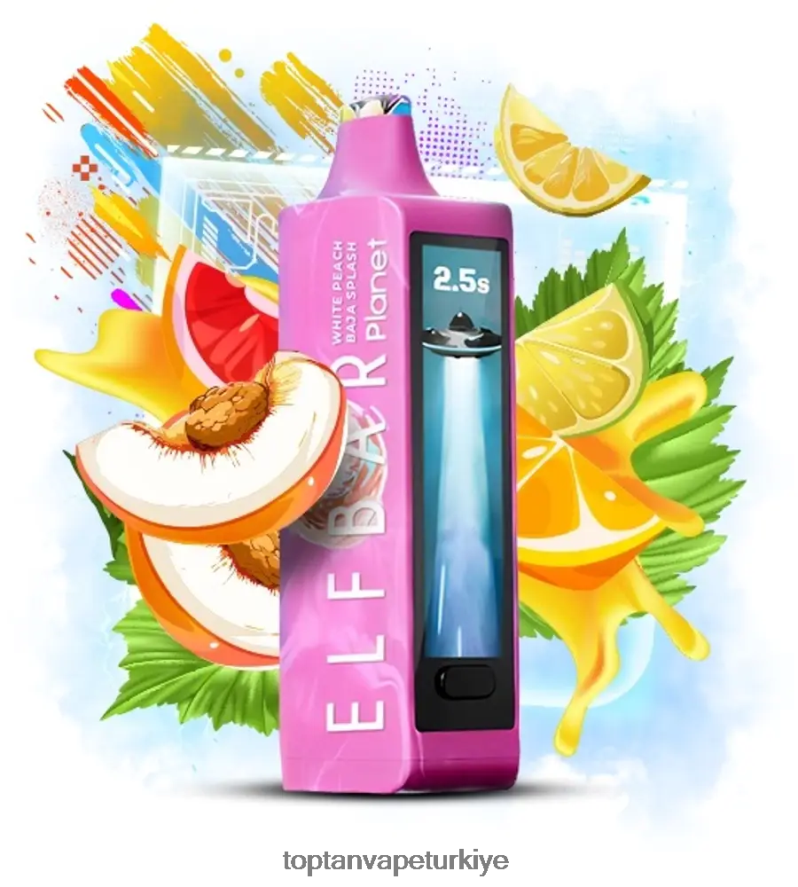 Elf Bar Planet 25000 - JZ68LH20 beyaz şeftali baja sıçrama Toptan Vape
