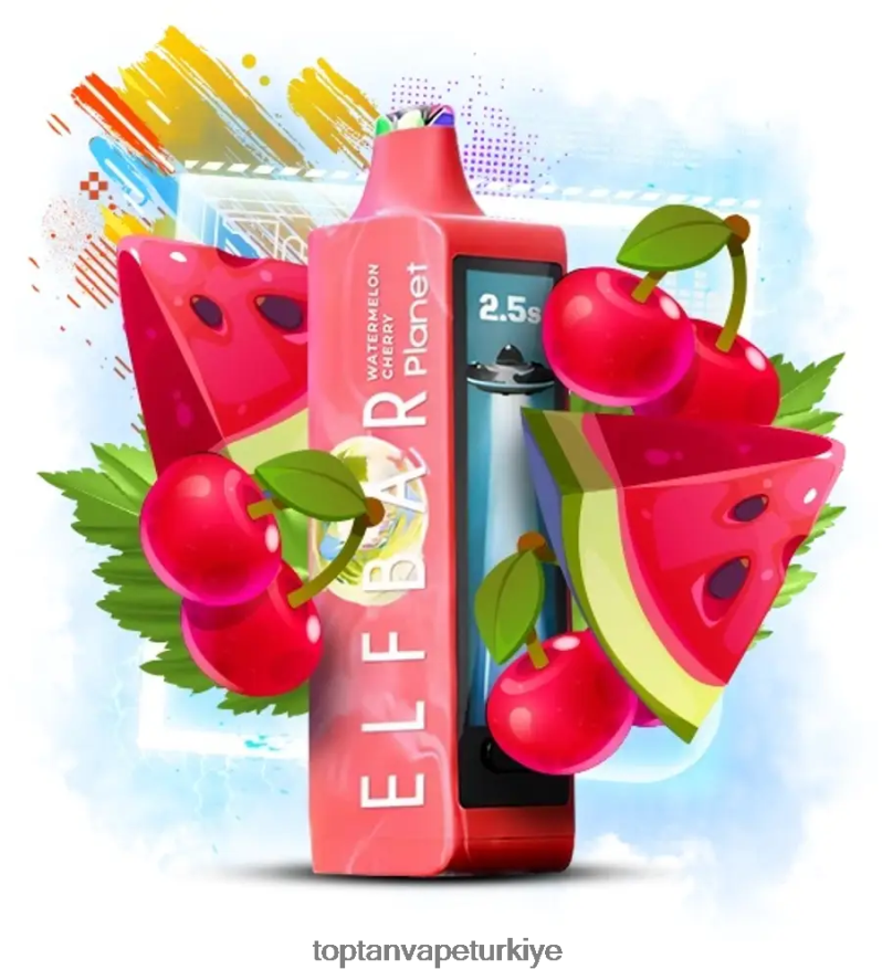 Elf Bar Planet 25000 - JZ68LH21 karpuz kiraz Vape Türkiye Satış