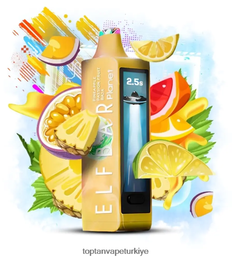 Elf Bar Planet 25000 - JZ68LH27 ananas tutku meyvesi baja Vape Toptan Satış