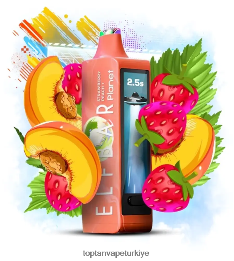 Elf Bar Planet 25000 - JZ68LH28 çilek şeftali Toptan Vape