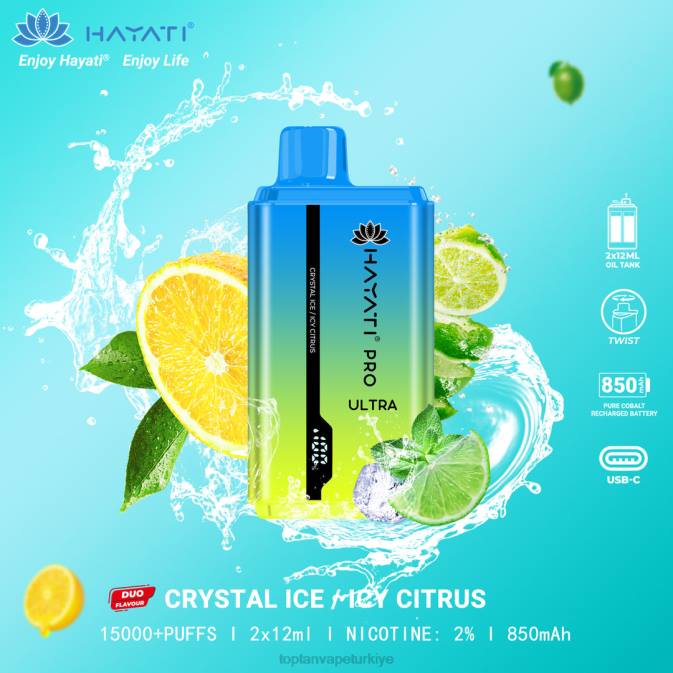 elektronik sigara toptan satış - kristal buz/buzlu narenciye 86VR223 Hayati Pro Ultra
