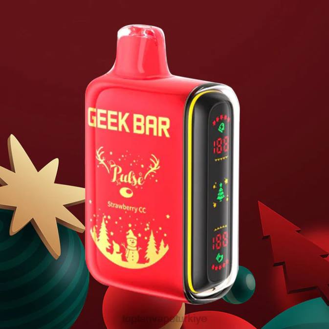 Türkiye Vape fiyatları - çilek cc 86VR86 GEEK BAR Pulse tatil baskısı 7500 puf/15000 puf