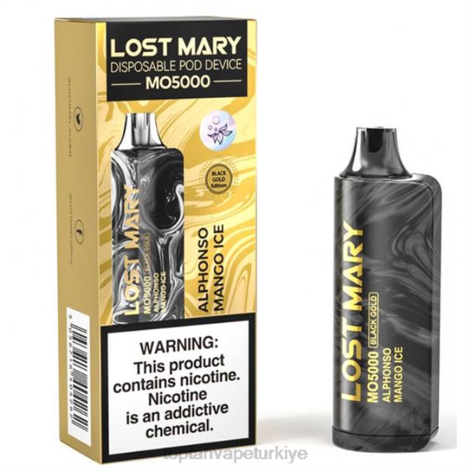 elektronik sigara toptan fiyatı - alphonso mango buzu 86VR342 LOST MARY MO5000 siyah altın 10ml
