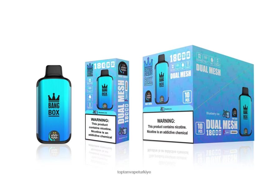 Bang Box 18000 nefes 4N0B4D90 - Elektronik Sigara Toptan Satış yaban mersinli buz