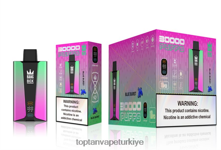 Bang Box 30000 nefes akıllı ekran 4N0B4D82 - Toptan Vape Türkiye mavi patlama