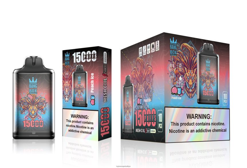 Bang Box s1-15000 ponponlar 4N0B4D102 - Türkiye Vape Fiyatları şeftalili buz
