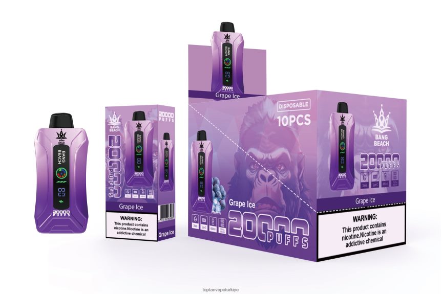 Bang Beach 20000 nefes akıllı ekran vape 4N0B4D10 - Vape Toptan Satış üzüm buzu
