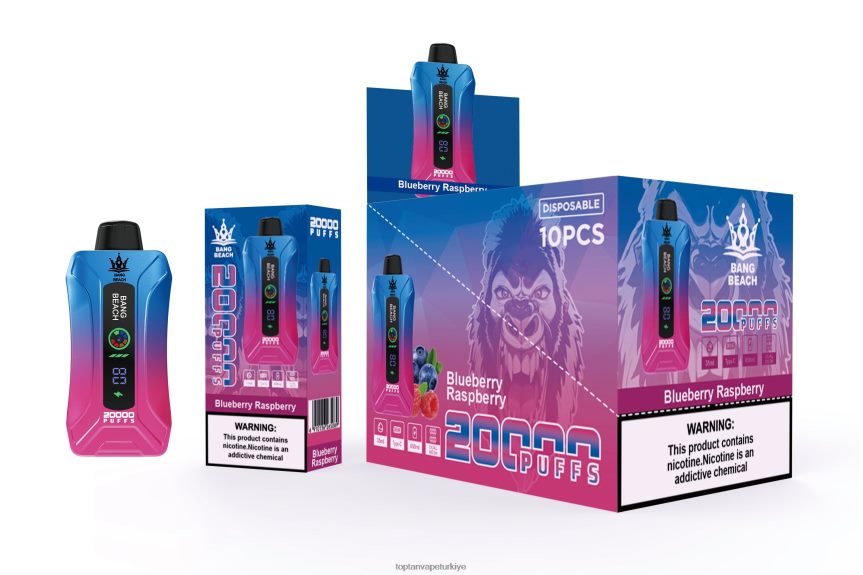 Bang Beach 20000 nefes akıllı ekran vape 4N0B4D12 - Vape Türkiye Satış yaban mersini ahududu