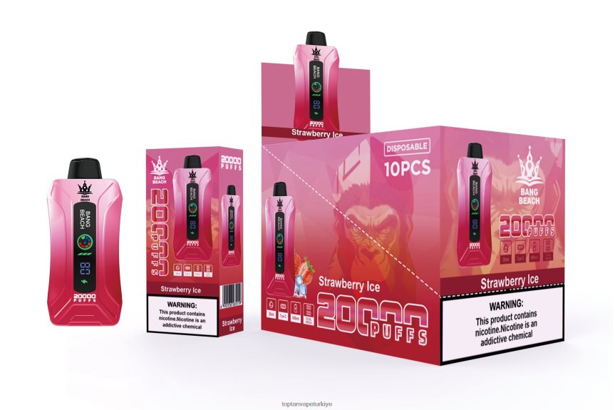 Bang Beach 20000 nefes akıllı ekran vape 4N0B4D6 - Türkiye'De Vape çilekli buz