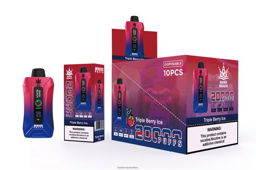 Bang Beach 20000 nefes akıllı ekran vape 4N0B4D8 - Toptan Vape Türkiye üçlü meyveli buz