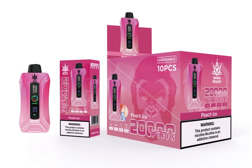 Bang Beach 20000 nefes akıllı ekran vape 4N0B4D9 - Elektronik Sigara Toptan Satış şeftalili buz