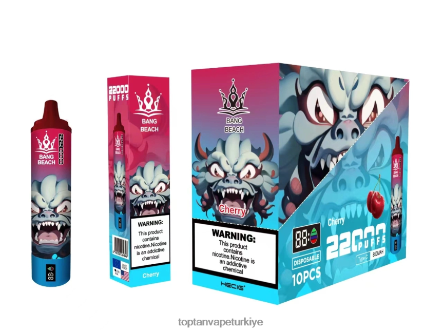Bang Beach 22000 nefeslik akıllı ekran 4N0B4D17 - Vape Toptan Satış kiraz