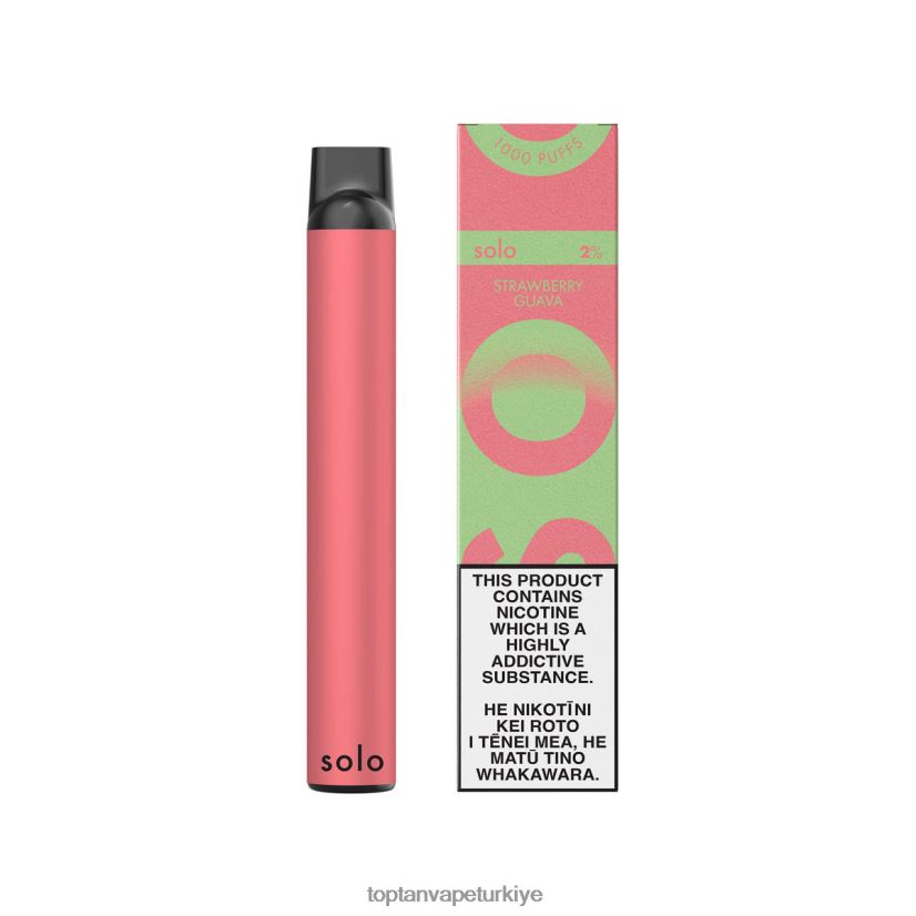 Vape Türkiye Satış 2FHX0T21 - Solo tek kullanımlık vape cenneti koleksiyonu çilek guavası