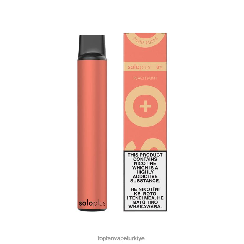 Türkiye Vape Fiyatları 2FHX0T23 - Solo Plus tek kullanımlık elektronik sigara şeftali nane