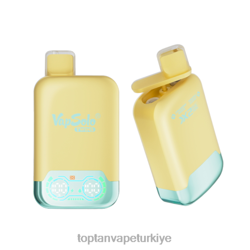 Vape Türkiye Satış 26406125 Vapsolo TWINS tek kullanımlık elektronik sigara ananas hindistan cevizi ve çilek muz