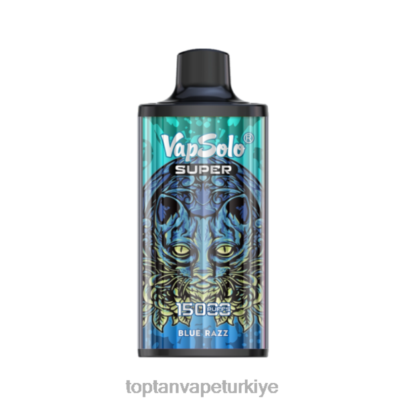Toptan Vape 26406108 Vapsolo SUPER tek kullanımlık elektronik sigara mavi razz