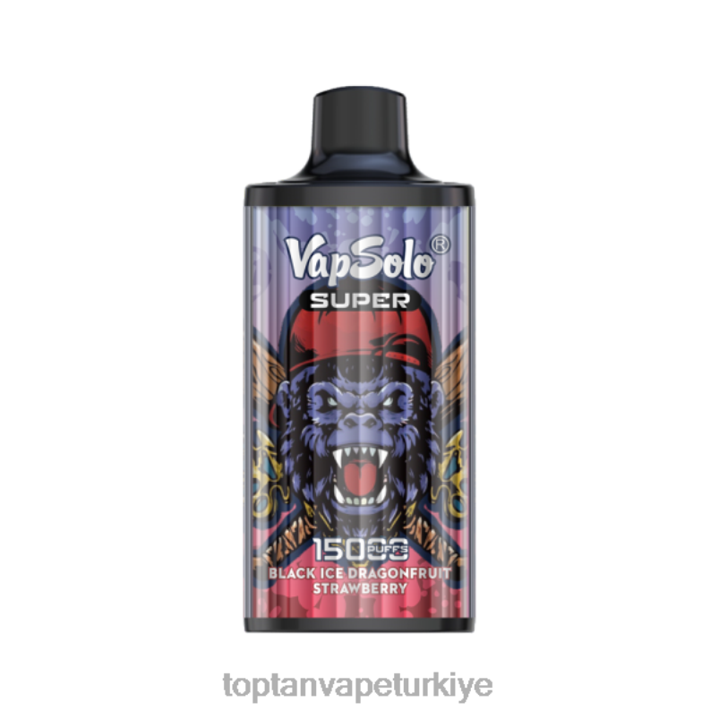 Vape Toptan Satış 26406107 Vapsolo SUPER tek kullanımlık elektronik sigara siyah buz dragofruit çilek