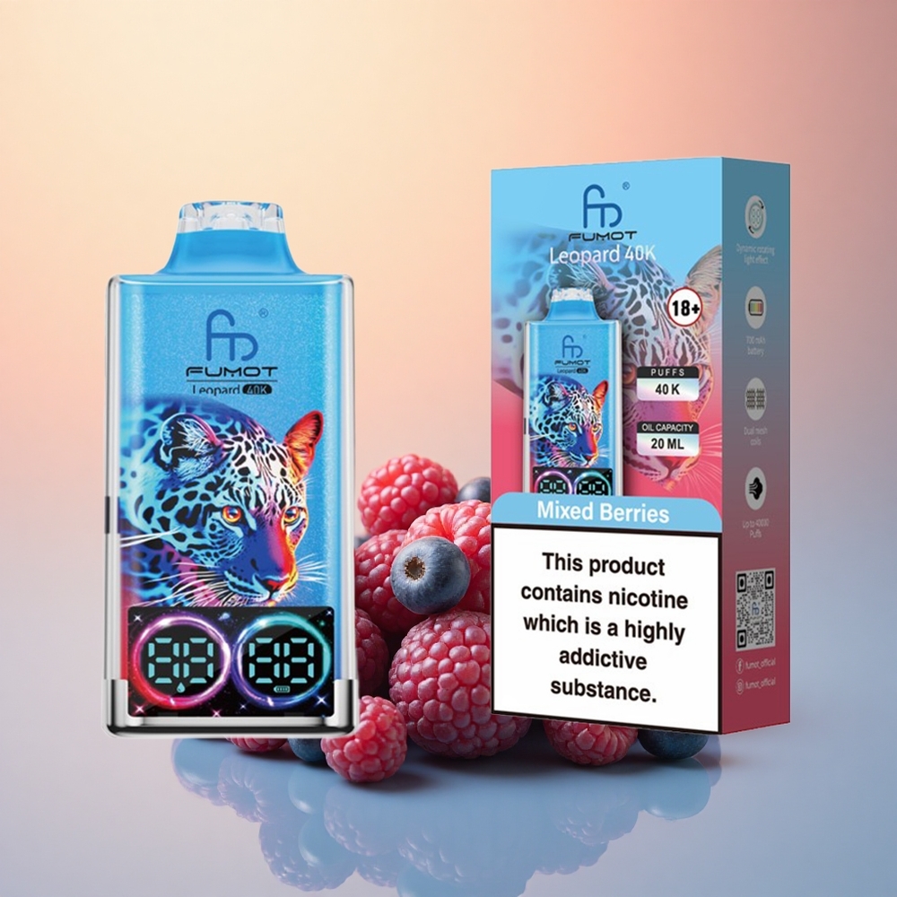 Fumot Leopard 40K Puffs Karışık Meyveli %5 Nikotin 700mAh Çift Mesh