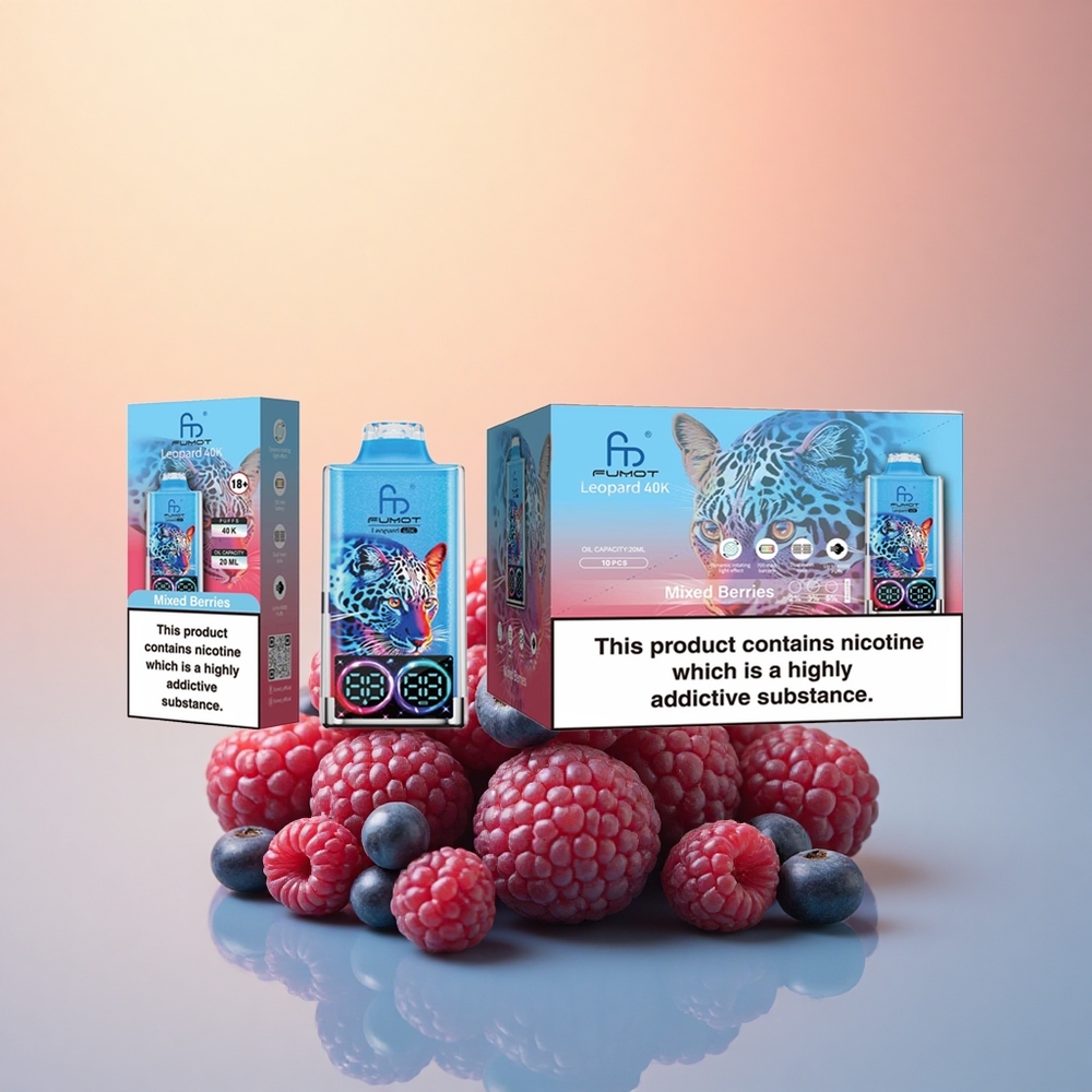 Fumot Leopard 40K Puffs Karışık Meyveli %5 Nikotin 700mAh Çift Mesh