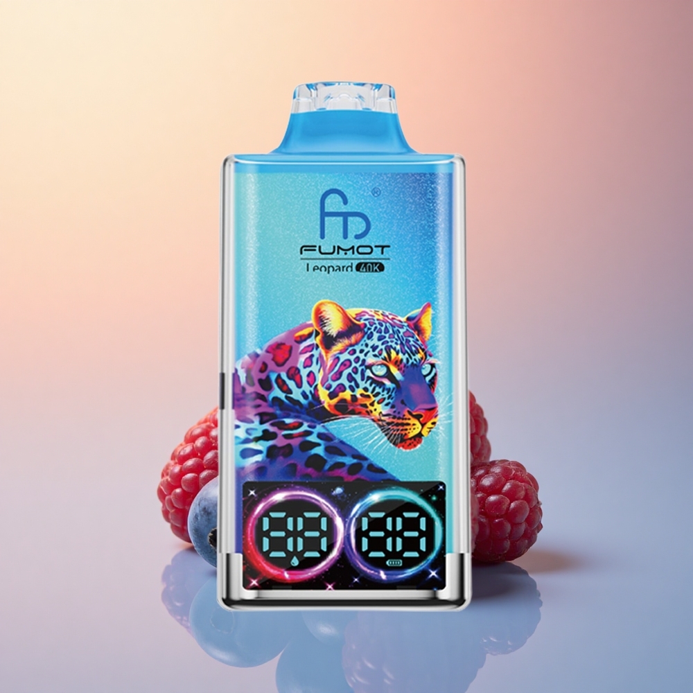 Fumot Leopard 40K Puffs Yaban Mersini Ahududu %5 Nikotin 700mAh Çift Mesh