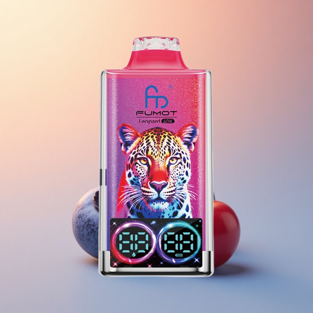 Fumot Leopard 40K Puffs Yaban Mersini Kiraz Ahududu 0% Nikotin 700mAh Dual Mesh