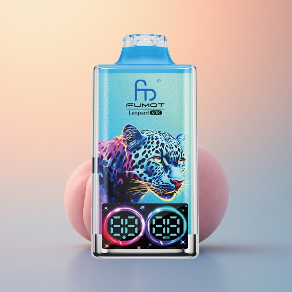 Fumot Leopard 40K Puffs Şeftali Böğürtlen %5 Nikotin 700mAh Çift Mesh