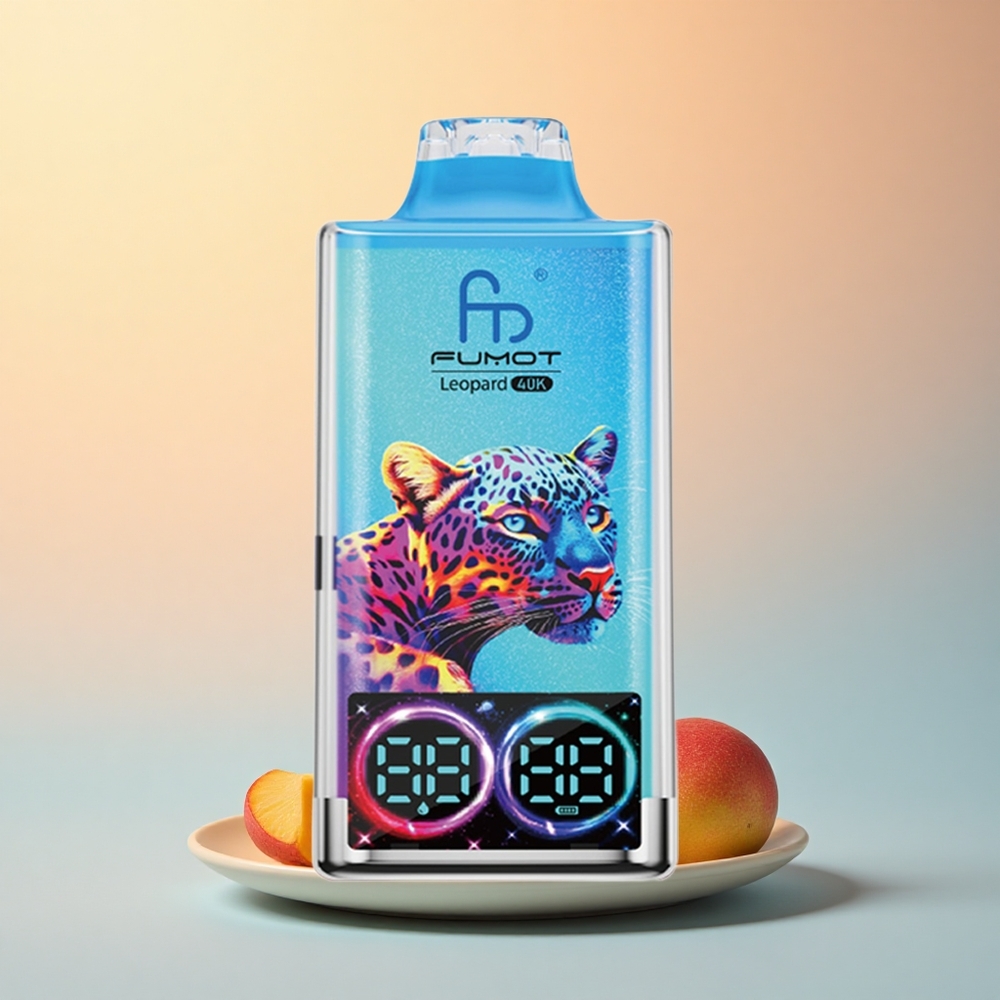 Fumot Leopard 40K Puffs Şeftali Mango Ananas %5 Nikotin 700mAh Çift Mesh