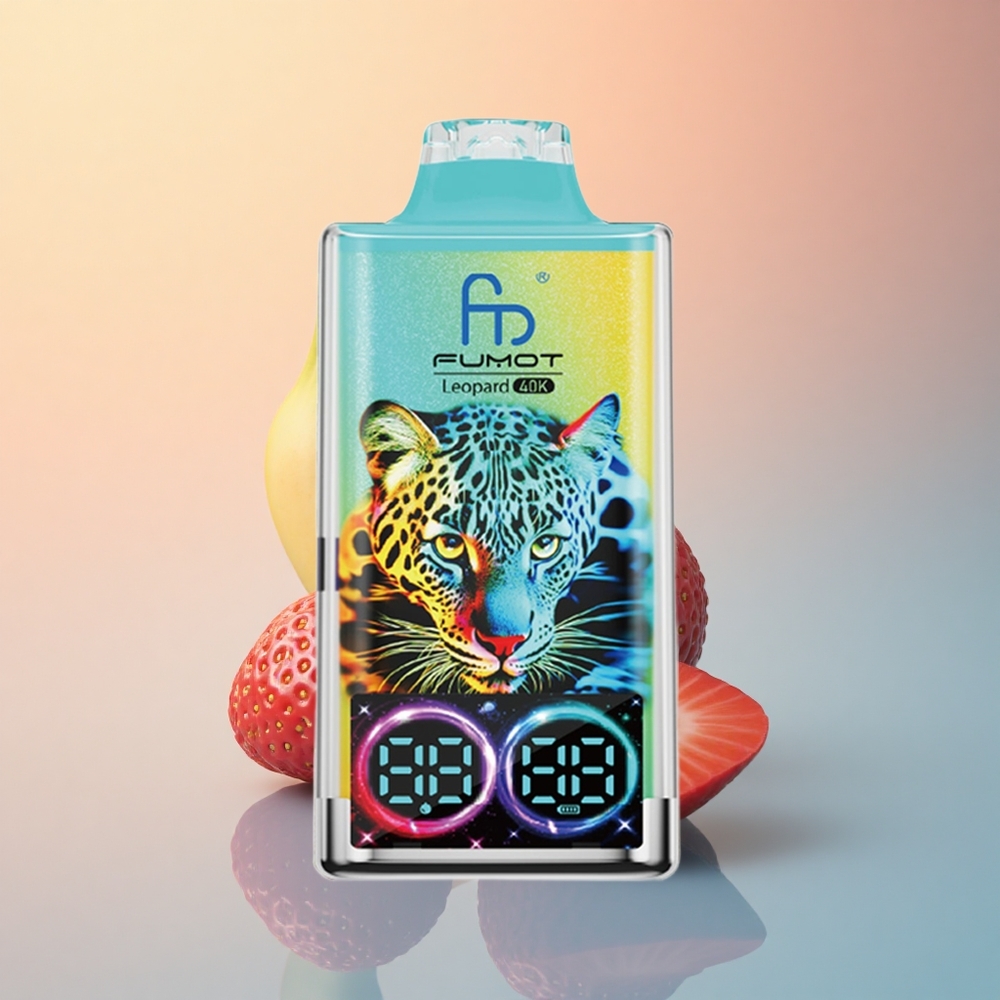 Fumot Leopard 40K Puffs Çilek Muz 5% Nikotin 700mAh Çift Mesh
