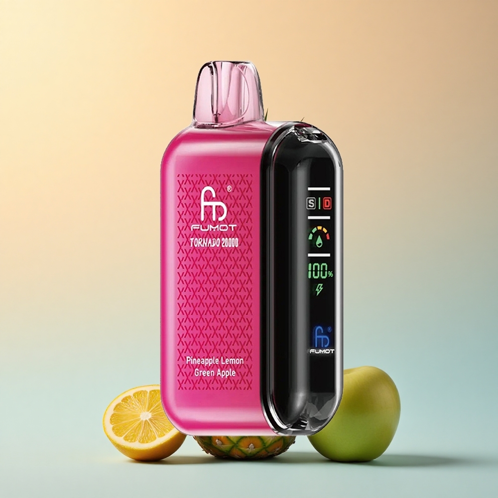 Fumot Tornado 20000 Puffs Ananas Limon Yeşil Elma Dual Mesh Coil 850mAh