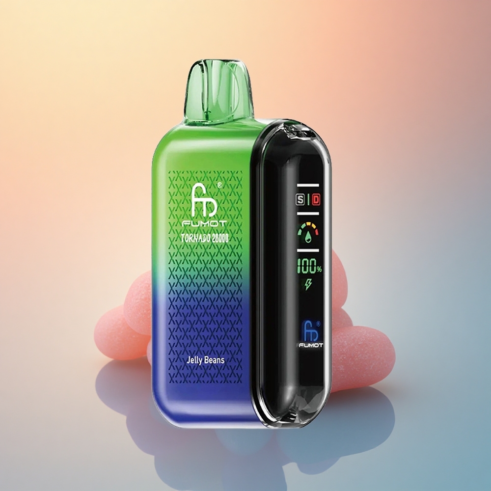 Fumot Tornado 20000 Puffs Jelly Beans Dual Mesh Coil 20ml 850mAh Akıllı Ekran