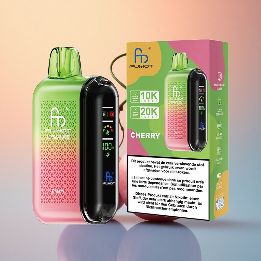 Fumot Tornado 20000 Puffs Kiraz Dual Mesh 20ml 850mAh