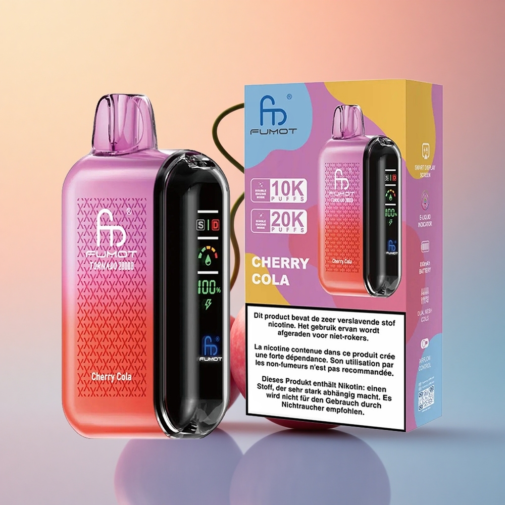 Fumot Tornado 20000 Puffs Vişneli Kola Dual Mesh Coil 850mAh