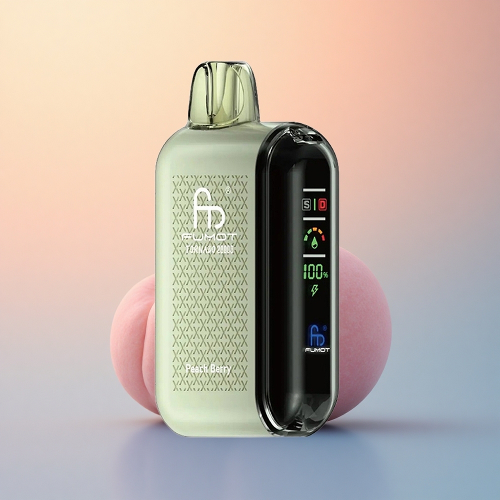 Fumot Tornado 20000 Puffs Şeftali Meyveli Dual Mesh Akış Kontrollü 850mAh