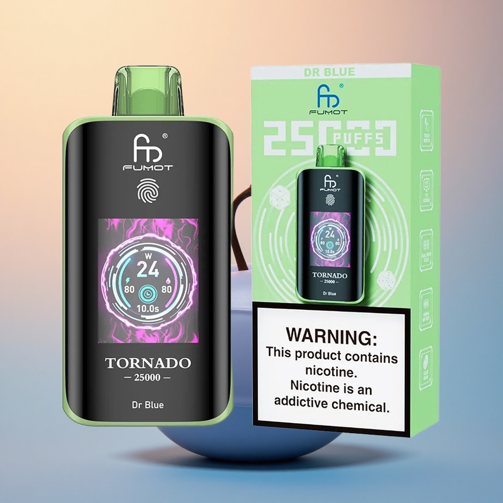 Fumot Tornado 25000 Puffs Dr Mavi HD Ekran 700mAh 20ml Nikotin