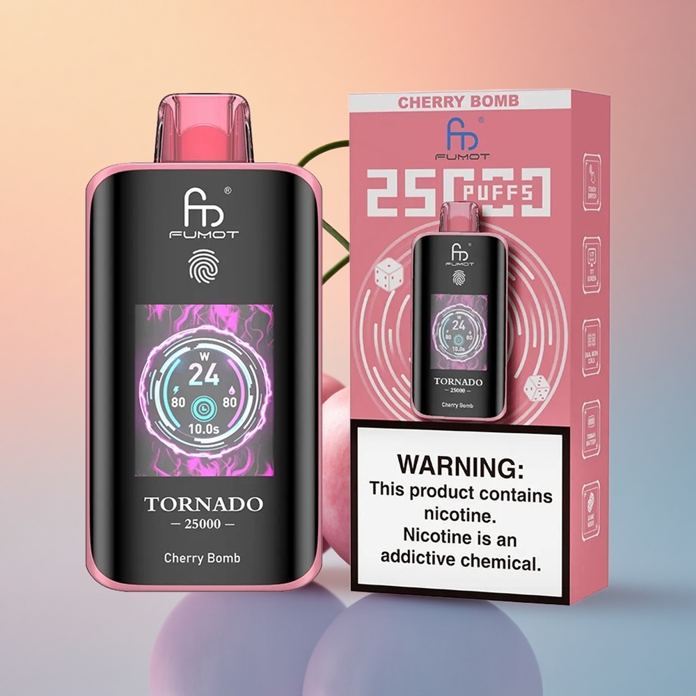 Fumot Tornado 25000 Puffs Kiraz Bomba 700mAh 20ml Nikotin