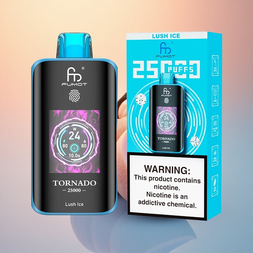 Fumot Tornado 25000 Puffs Lush Ice HD Ekran 700mAh 20ml Nikotin