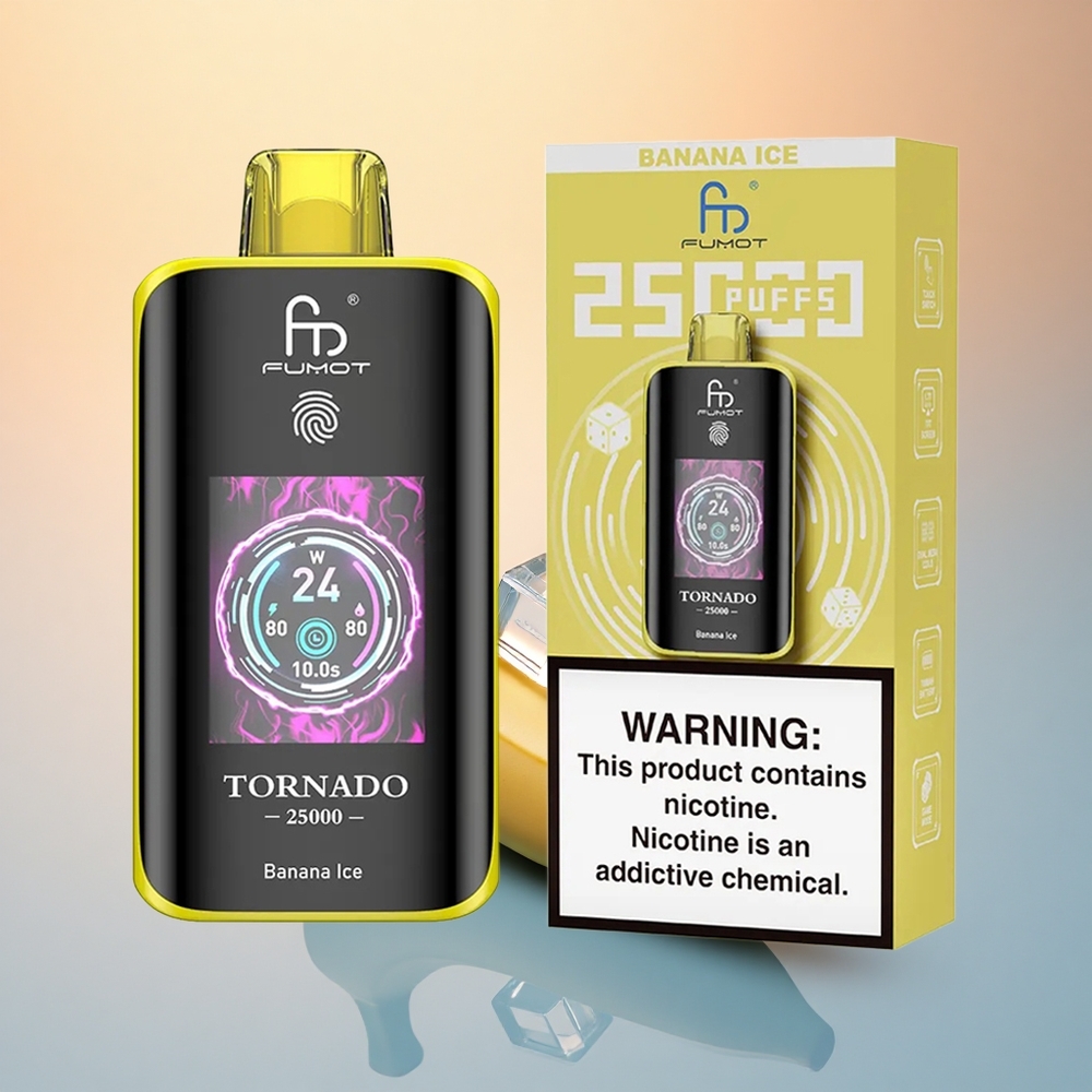 Fumot Tornado 25000 Puffs Muz Buz HD Ekran 700mAh 20ml Nikotin